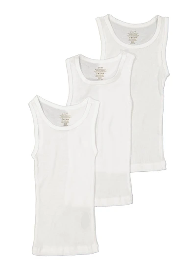 Toddler Boys Ribbed Tank Tops 3 Pack