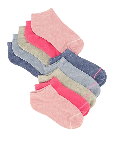 Toddler Girls Assorted Ankle Socks 10 Pack,
