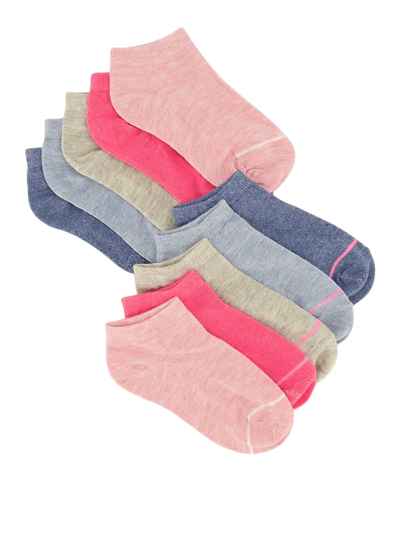 Toddler Girls Assorted Ankle Socks 10 Pack,