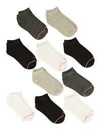 Girls 10 Pack Assorted Basic Ankle Socks
