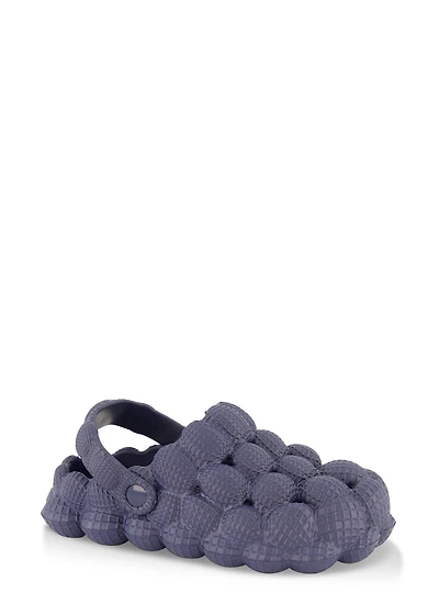 Womens Boys Bubble Slingback Clogs, Blue, Size 6