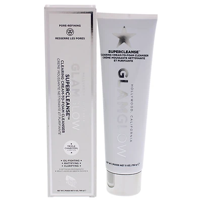 Supercleanse Clearing Cream-To-Foam Cleanser by Glamglow for Women - 5 oz Cleanser