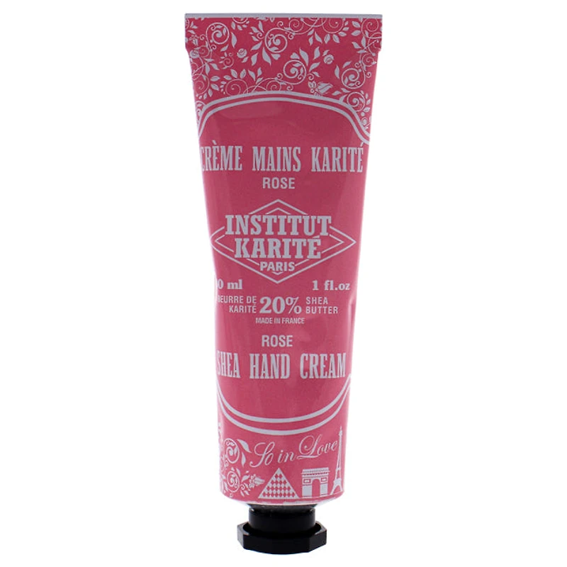 Paris Shea Hand Cream So In Love - Rose by Institut Karite for Unisex - 1 oz Cream