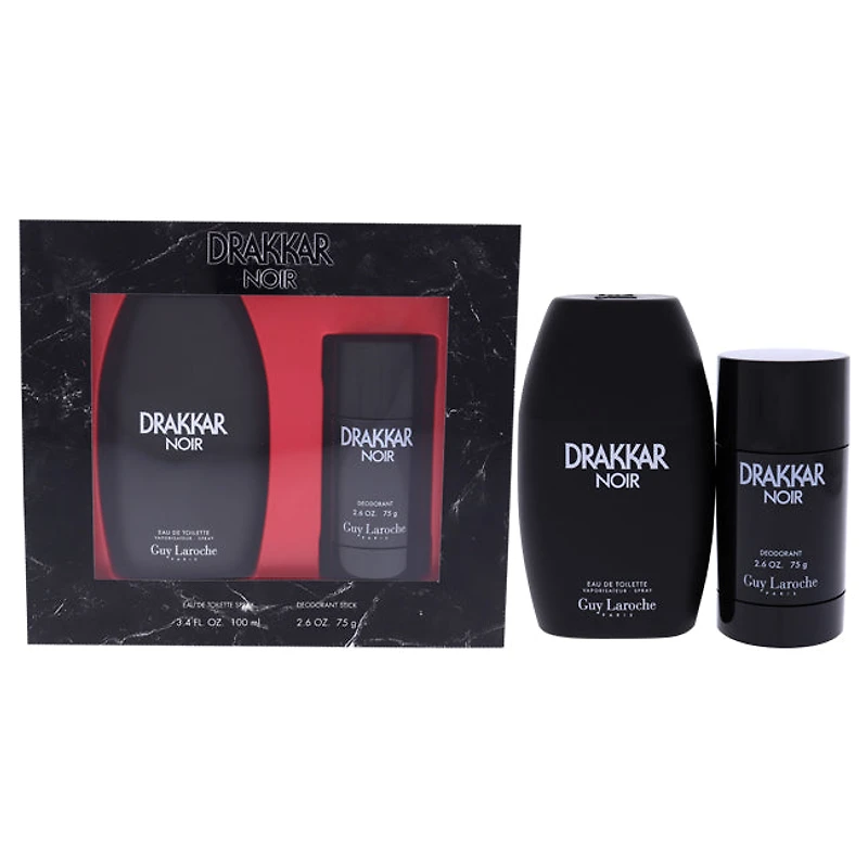 Drakkar Noir by Guy Laroche for Men - 2 pc Gift Set