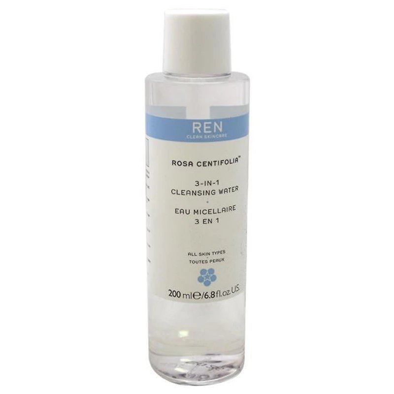 Rosa Centifolia 3-in-1 Cleansing Water by REN for Unisex - 6.8 oz Cleansing Water