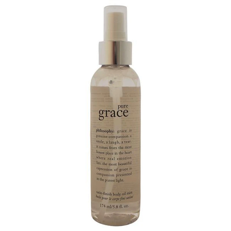 Pure Grace Satin-Finish Body Oil Mist by Philosophy for Unisex - 5.8 oz Oil Mist