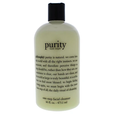 Purity Made Simple One Step Facial Cleanser by Philosophy for Unisex - 16 oz Cleanser