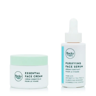 Essential Face Cream & Purifying Natural Face Serum