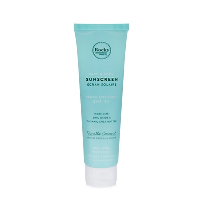 Face And Body Sunscreen Broad Spectrum SPF 31 Vanilla Coconut