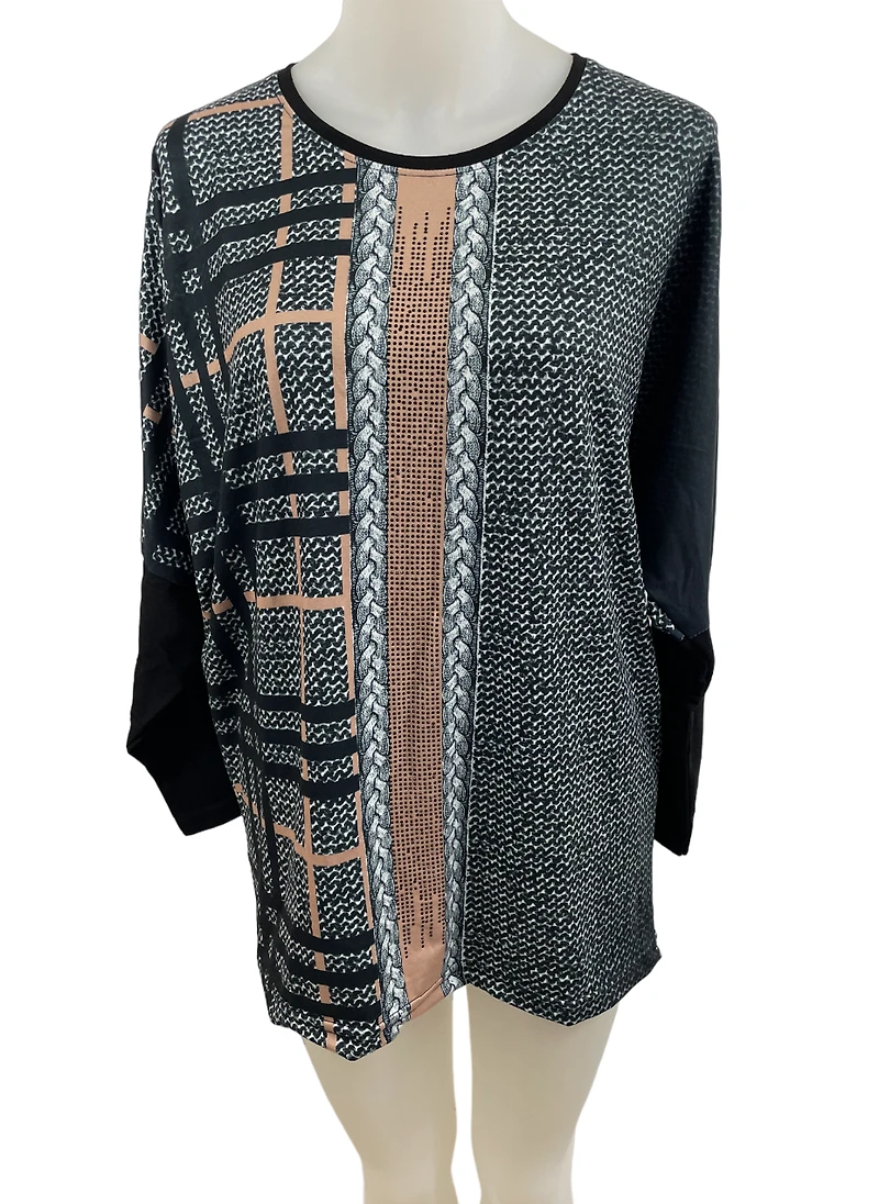 Mid-layer imp. Top with rhinestones