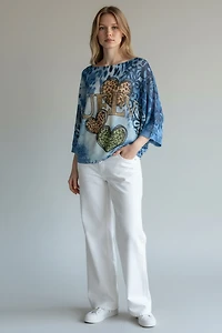 Mercerized knit Top