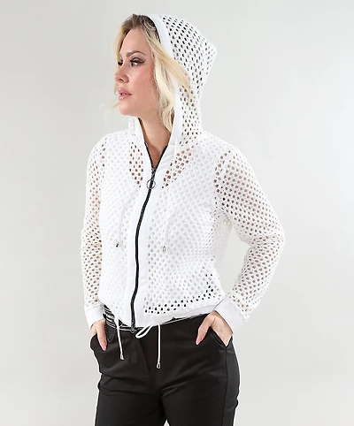 Crocheted Hooded Jacket - Michael Tyler