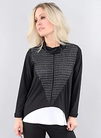 Haut deux tons asymétrique, effet de pièces - Michael Tyler