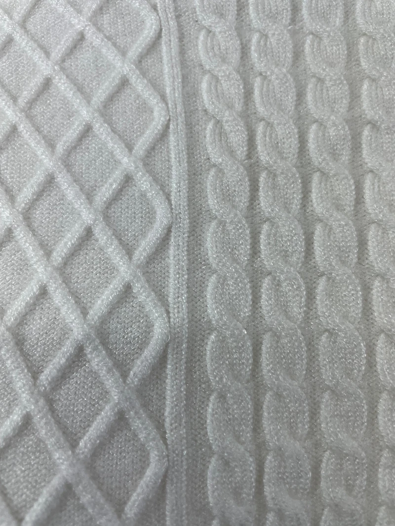 Chandail uni en tricot extensible texturé