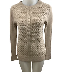 Chandail uni en tricot extensible texturé