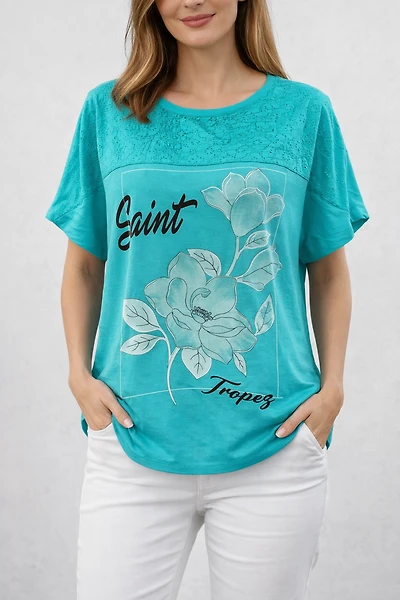 Haut tout aller à œillets St-Tropez