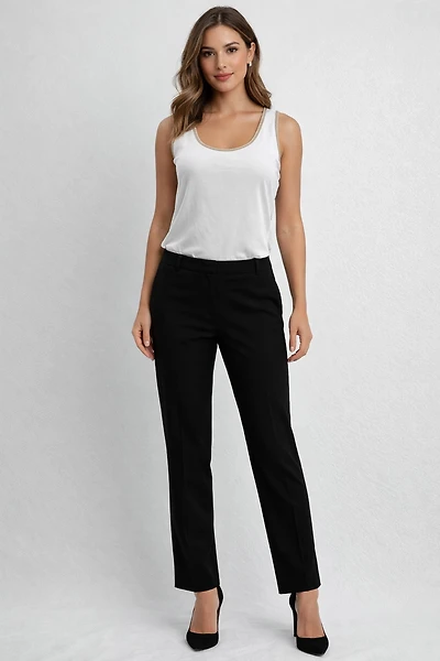 Camisole en rib luxueux avec bordures dorées