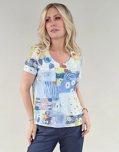 Top with a multi-patch print