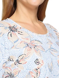 Haut en coton imprimé floral