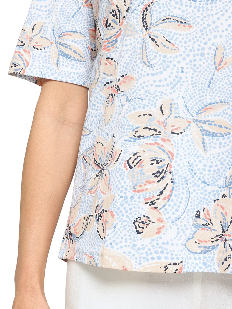 Floral printed cotton Top