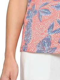 Floral printed cotton Top