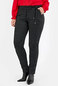Pantalon en tricot avec lacet décoratif - Brandtex