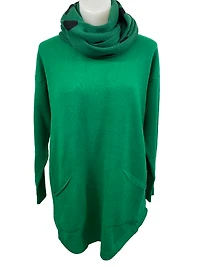 Set. Oversized Top and polka-dot woven scarf super-soft knit