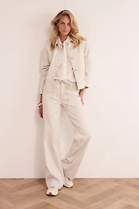 Pantalon droit en denim avec lurex - Tramontana