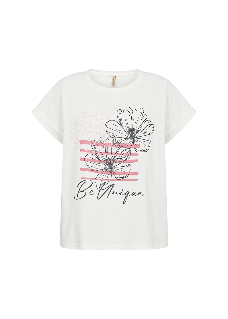 "Be Unique" Printed Cotton T-Shirt