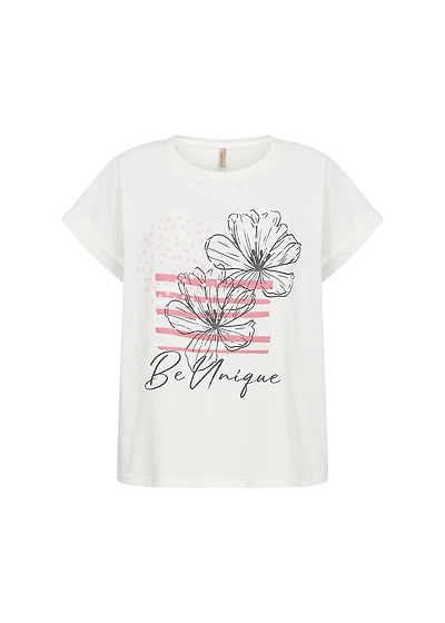 "Be Unique" Printed Cotton T-Shirt
