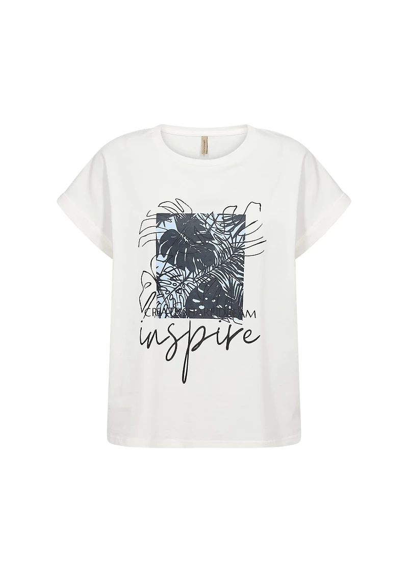 T-shirt Inspire en coton imprimé feuillage