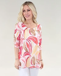 Leaf-print burnout Top - Michael Tyler