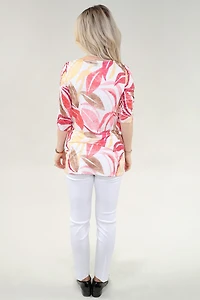 Leaf-print burnout Top - Michael Tyler