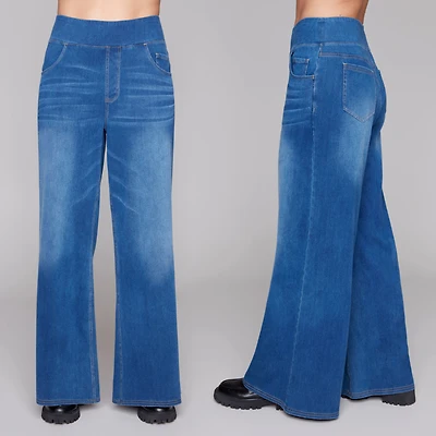 Pantalon jean à jambe évasée