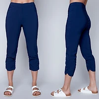 All-round capri pants with pleated hem - Carré Noir