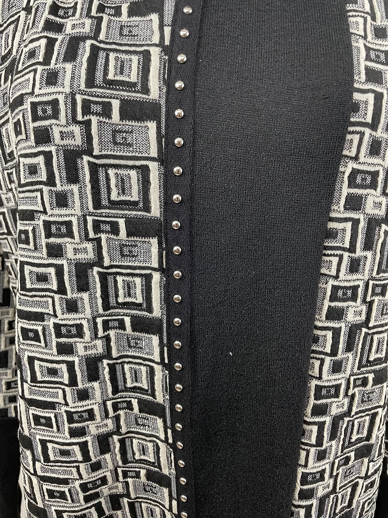 Rectangular woven turtleneck Top with plain inserts