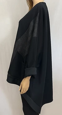 Oversized tunic with plaid inserts - Italy