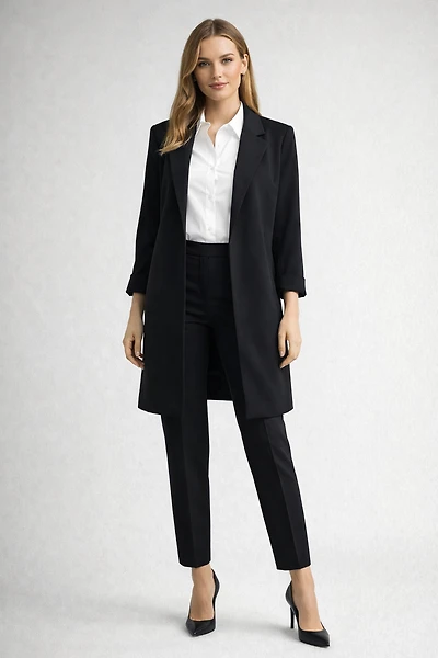 Stylish three-quarter length jacket with panels