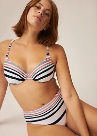 Ensemble maillot bikini coussiné à rayures - Naturana