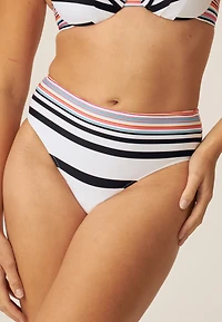 Ensemble maillot bikini coussiné à rayures - Naturana