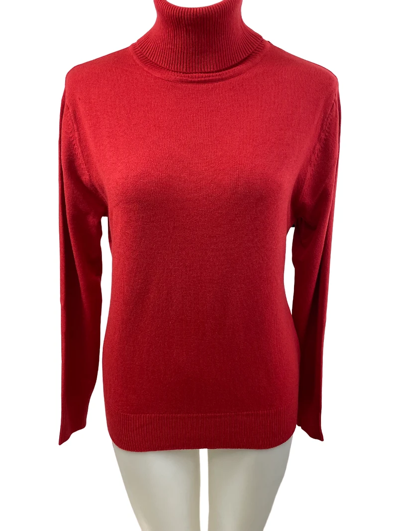 Slim-fit turtleneck plain Top