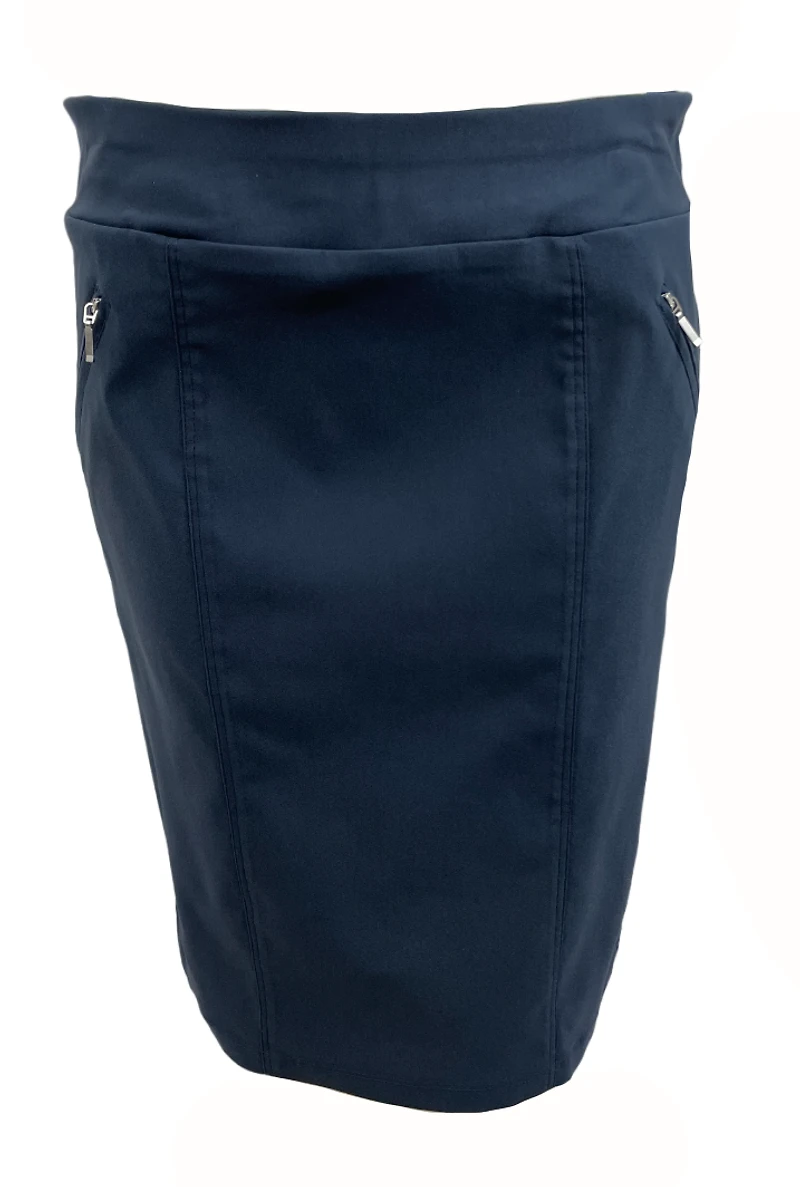 Short skirt with zipper pockets