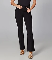 Azure Ponte flared pants with topstitching - Lola Jeans