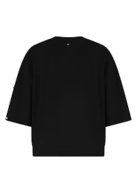 Chandail uni aux manches raglan avec faux-boutons - Tramontana