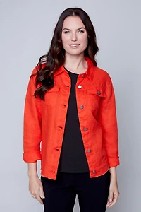 Button-down blouse-jacket - Carré Noir