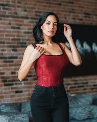 Camisole corset en jacquard Florence