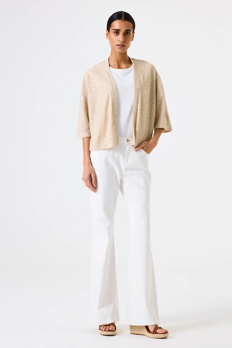 Plain knitted cardigan with lurex - Garcia