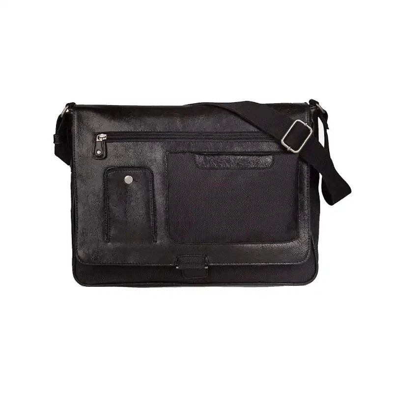 Sac de travail unisexe pour ordinateur avec insertions de cuirette