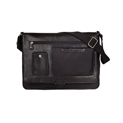 Sac de travail unisexe pour ordinateur avec insertions de cuirette