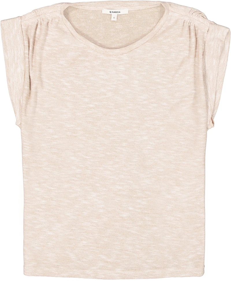 Haut en tricot avec lurex, plissé aux épaules - Garcia